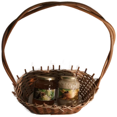 Dárkový koš s medem lipový 950 g + pastový 900 g